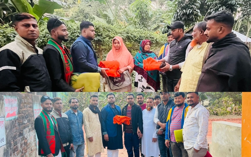 বেগম খালেদা জিয়ার সুস্থতা কামনায় ও মরহুম রেজাউল ডাক্তারের মাগফিরাত চেয়ে বেনাপোলে শীতবস্ত্র বিতরণ