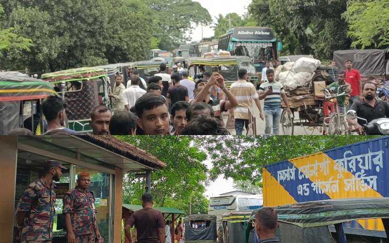 বেনাপোলে বিজিবি সদস্যের হাতে বাসচালক লাঞ্ছিত: ক্ষুব্ধ শ্রমিকদের মহাসড়ক অবরোধ