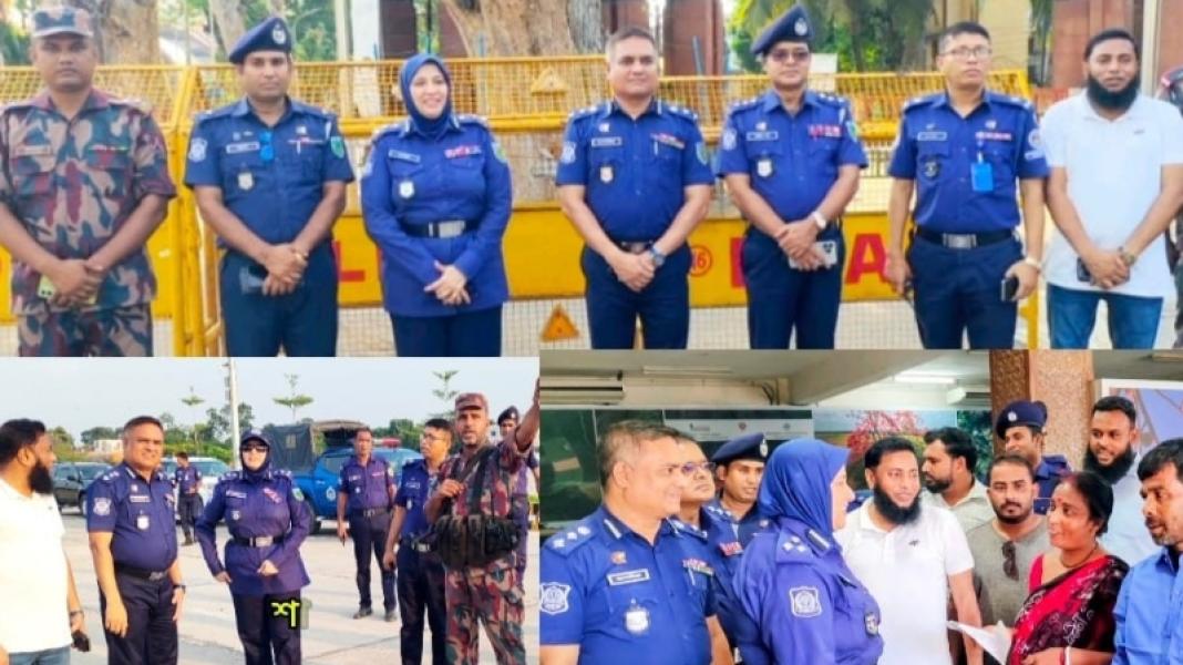 বেনাপোল স্থলবন্দর পরিদর্শন করলেন হাইওয়ে পুলিশের ডিআইজি রখফার সুলতানা খানম